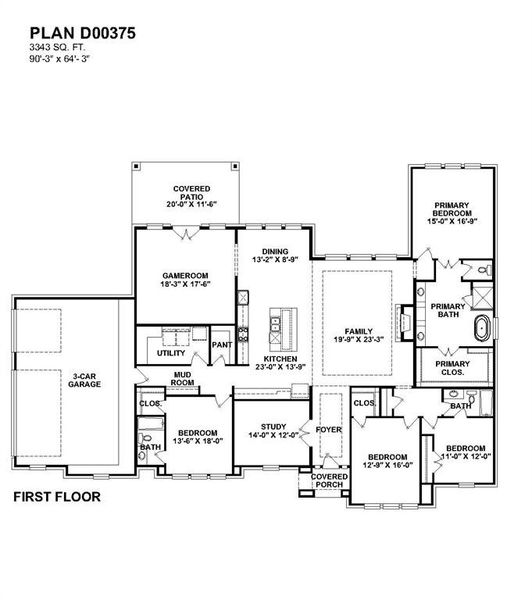 2D floor plan layout of this home in Dean Farms, Lucas, TX (Image 2). 2D floor plan layout of this home in Dean Farms, Lucas, TX (Image 2).