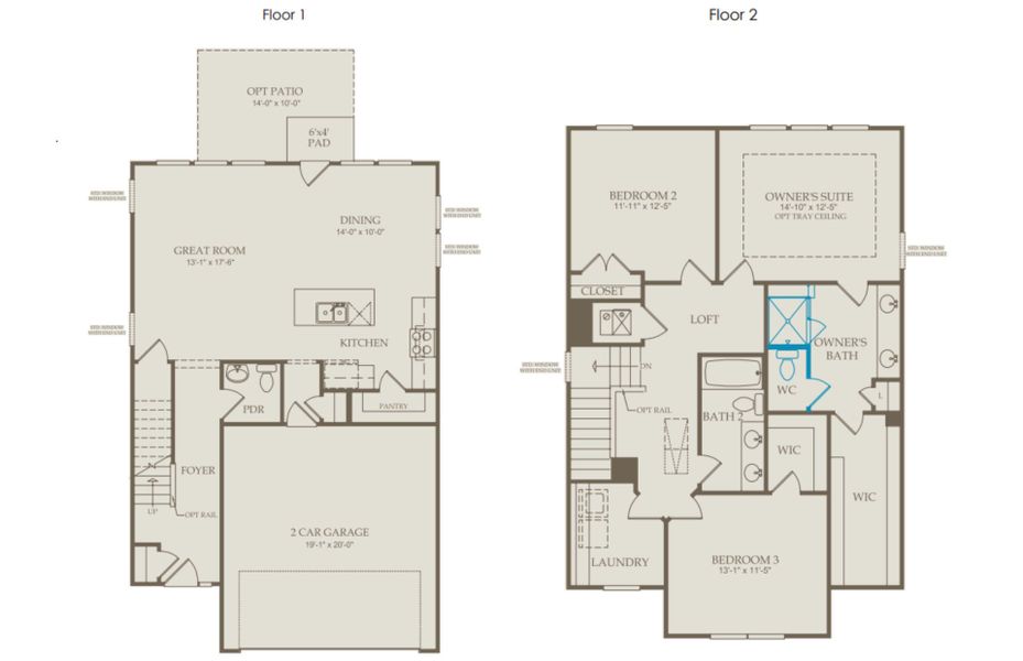 2D floor plan layout of this home in Solana, Durham, NC (Image 2).