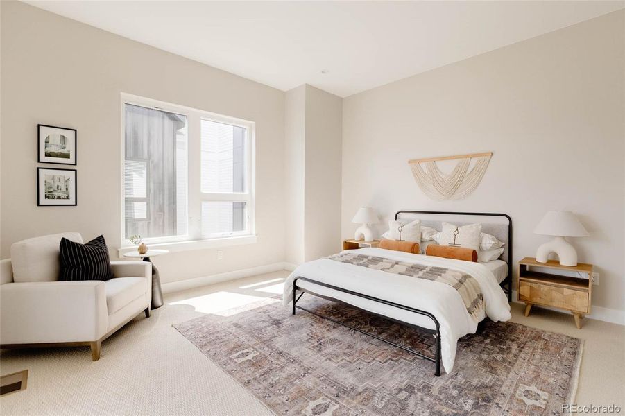 Furnished interior view inside a new home in A Line Townhomes, Denver (Image 18).