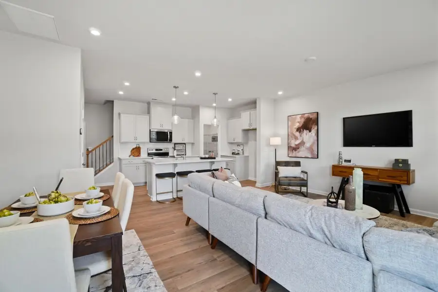 Furnished interior view inside a new home in The Townes at Cheyney, Charlotte (Image 10).