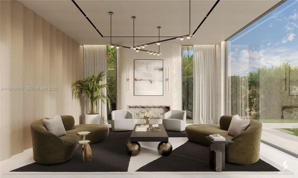 Furnished interior view inside a new home in , Surfside (Image 6).