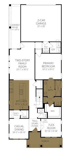 2D floor plan layout of this home in Landmark, Denton, TX (Image 4).