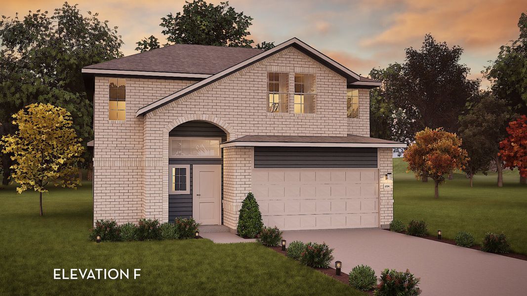 Representative exterior photo of a completed home built from the Lavaca by CastleRock Communities in Trails at Woodhaven Lakes, La Marque, TX (Image 15).