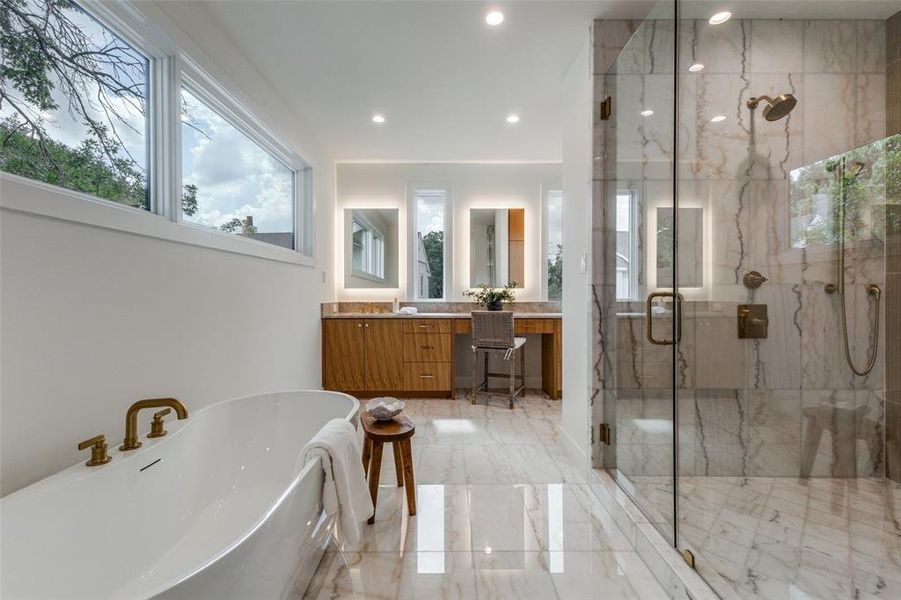 Furnished interior view inside a new home in , Dallas (Image 12).