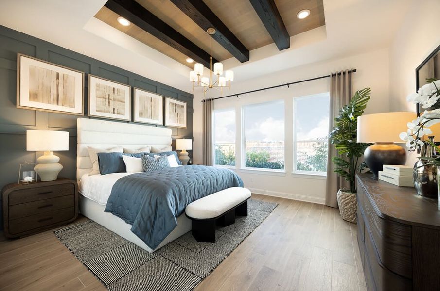 Furnished interior in a model home at Grange 40' Homesites in Katy (Image 7).