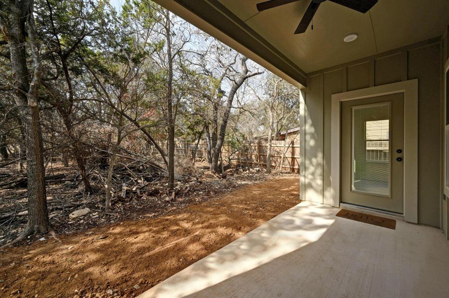 Exterior details and patio area of a home in , Wimberley (Image 19).
