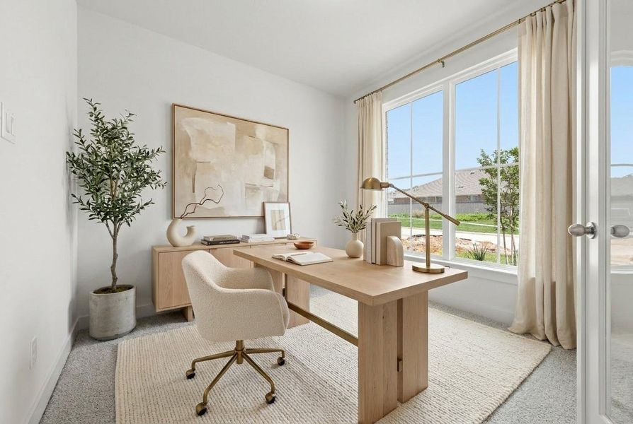 Virtually staged representative image; features, selections and colors may vary