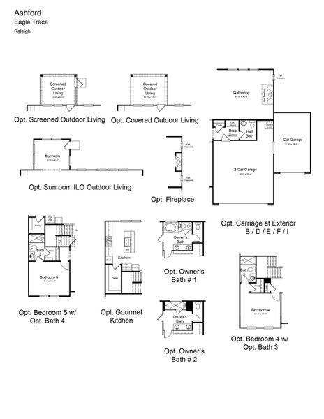 2D floor plan layout of this home in Eagle Trace, Wendell, NC (Image 3).