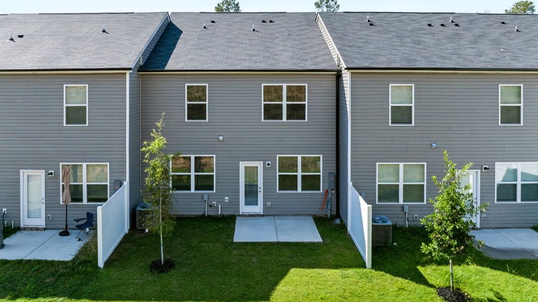 Exterior details and patio area of a home in Rushing Waters, North Augusta (Image 2).