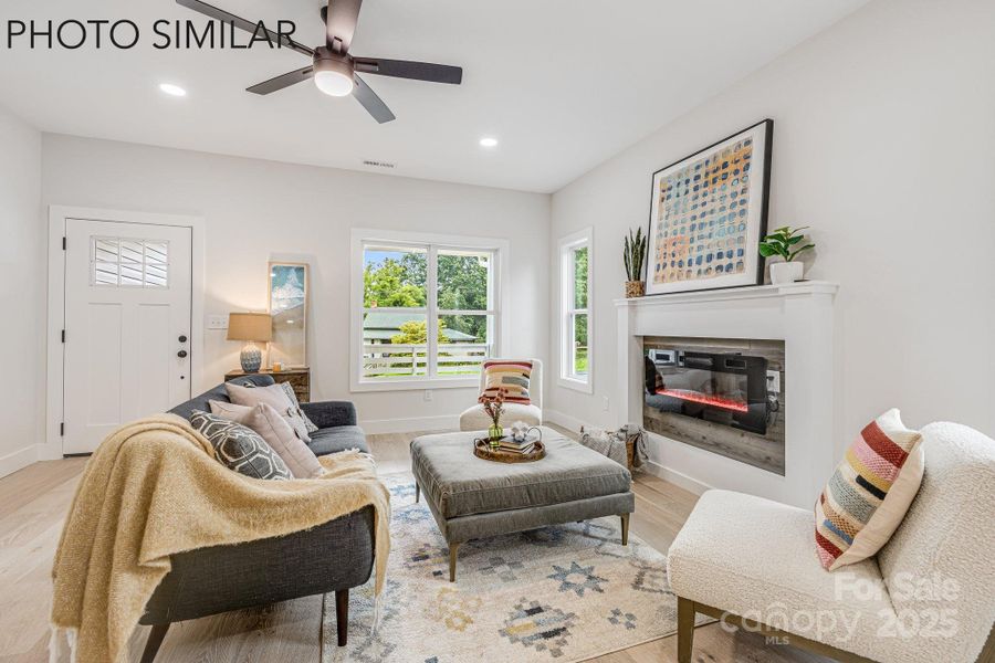Furnished interior view inside a new home in , Asheville (Image 8).