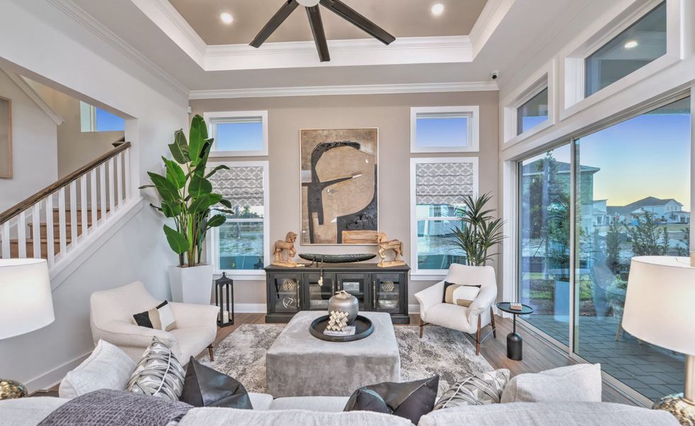 Furnished interior view inside a new home in Laureate Park, Orlando (Image 8).