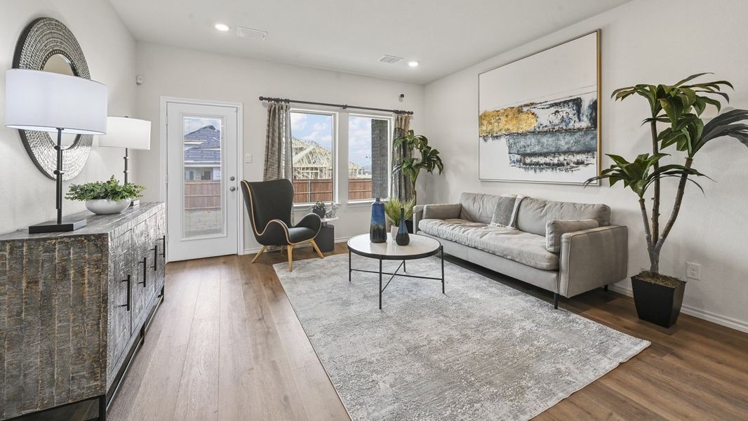 Furnished interior view inside a new home in Yarbrough Farms, Pilot Point (Image 5). Furnished interior view inside a new home in Yarbrough Farms, Pilot Point (Image 5).