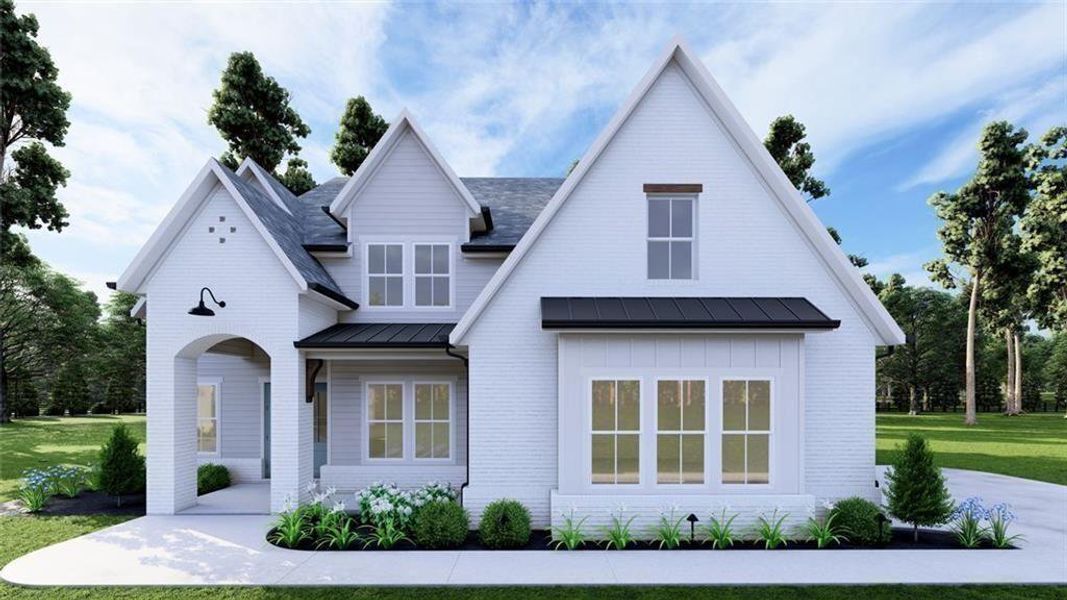 Front exterior of a new home in , Cumming, GA, highlighting curb appeal (Image 23).