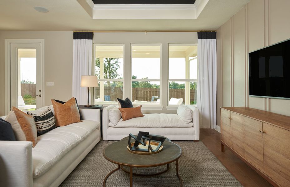 Gathering Room with Tray Ceilings