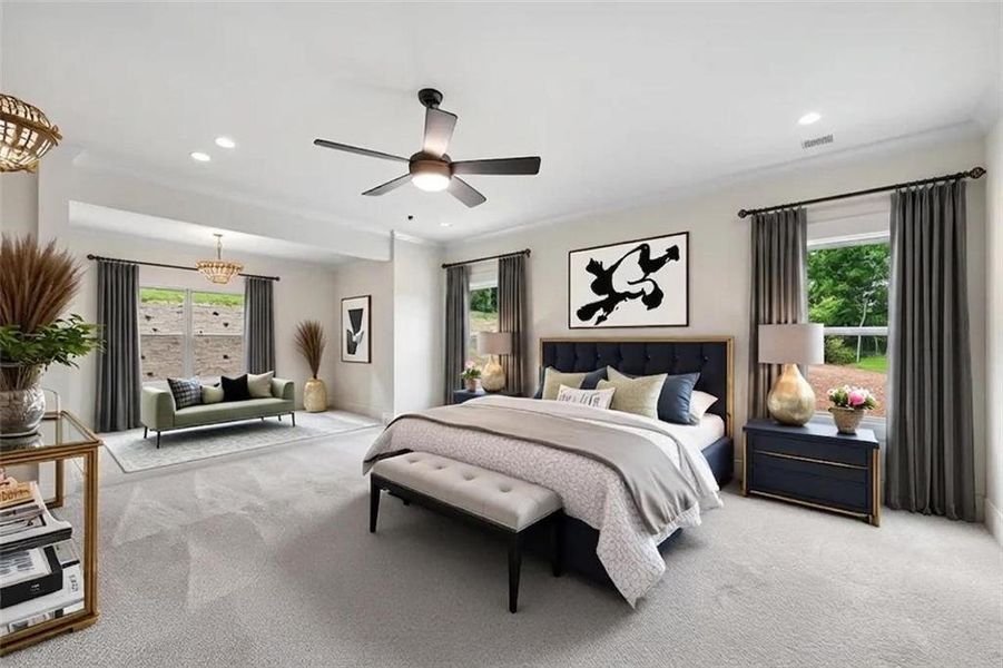 Furnished interior view inside a new home in Steeplechase, Hoschton (Image 14).