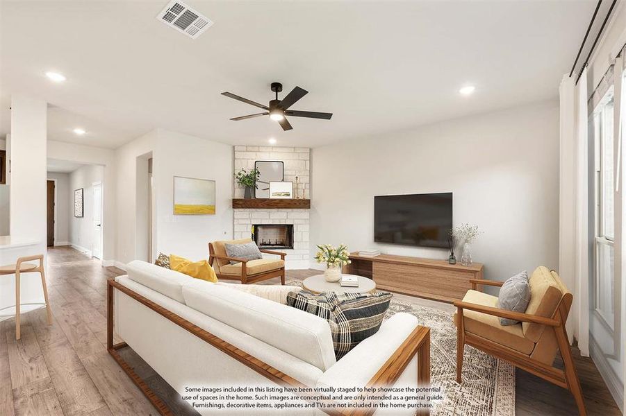 Furnished interior view inside a new home in Woodstone, Providence Village (Image 9). Furnished interior view inside a new home in Woodstone, Providence Village (Image 9).