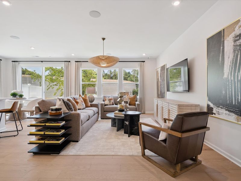 Representative furnished interior of a home built from the Mayes by Tri Pointe Homes in Millstone, Cramerton (Image 7).