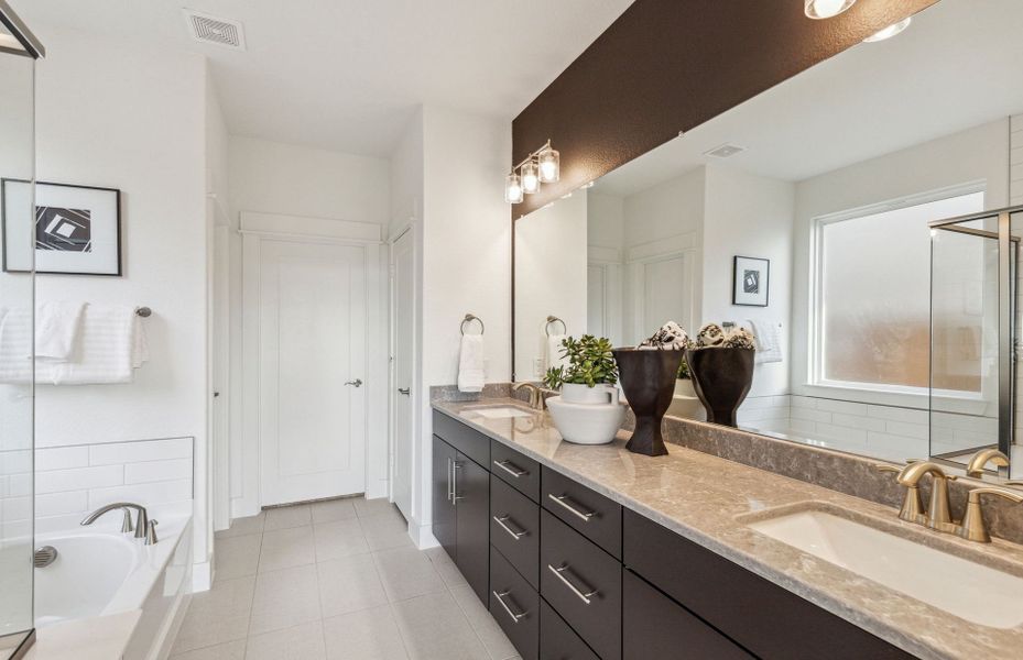 Owner's bath with double vanity