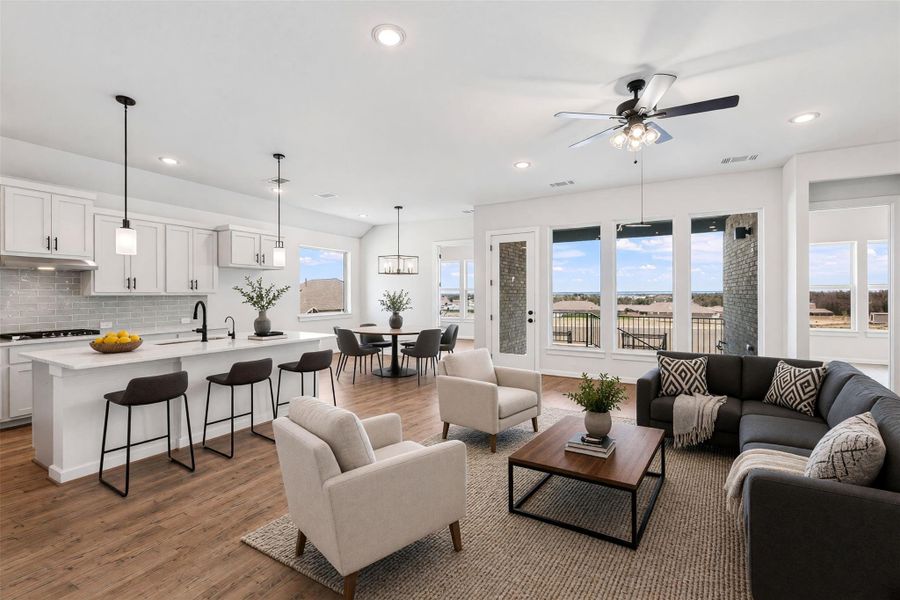Furnished interior view inside a new home in The Colony, Bastrop (Image 4).