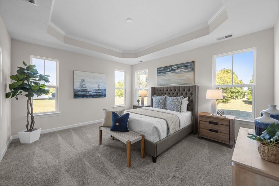 Furnished interior view inside a new home in Belmont at Albemarle, Hertford (Image 16). Furnished interior view inside a new home in Belmont at Albemarle, Hertford (Image 16).