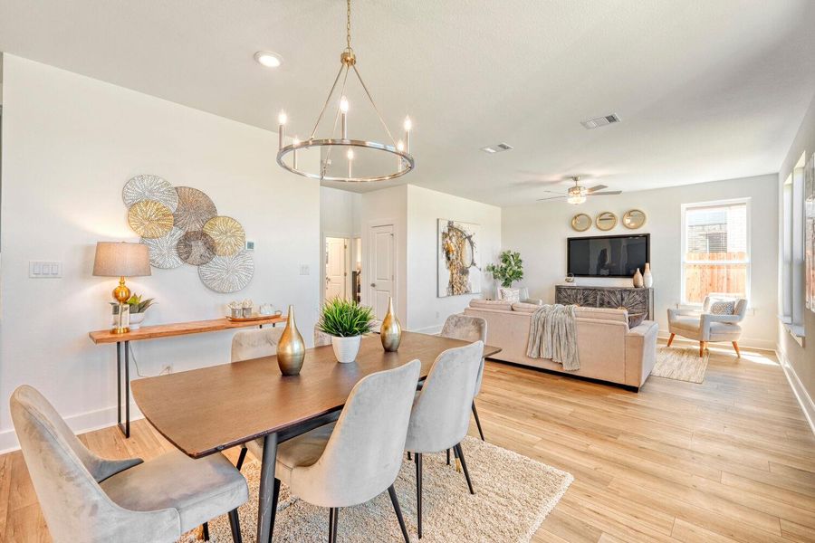 Furnished interior view inside a new home in Freedom at Anthem, Kyle (Image 7).