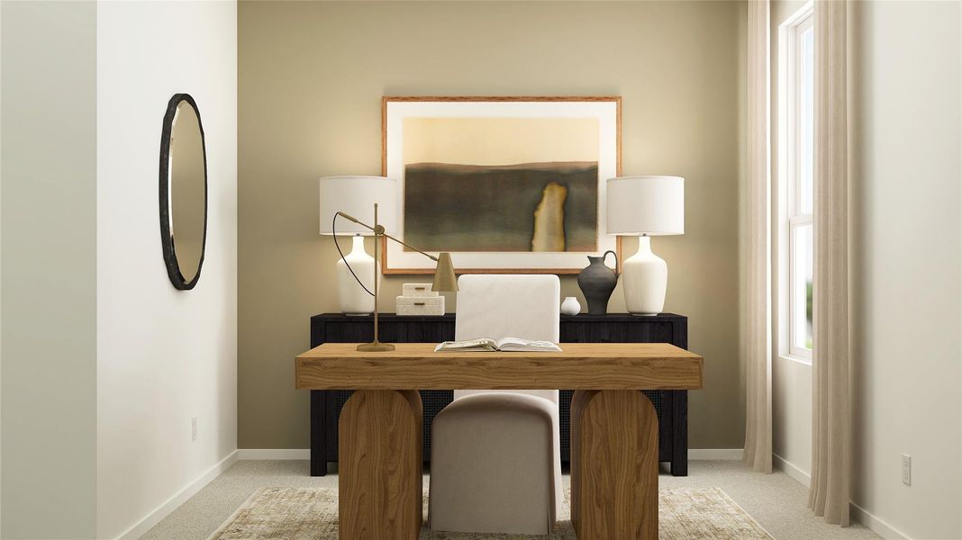 Furnished interior view inside a new home in Meadowlark Preserve: Lonestar Collection, Pflugerville (Image 7). Furnished interior view inside a new home in Meadowlark Preserve: Lonestar Collection, Pflugerville (Image 7).