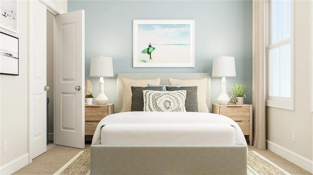 Furnished interior view inside a new home in Towns at Creekside, Doraville (Image 8). Furnished interior view inside a new home in Towns at Creekside, Doraville (Image 8).