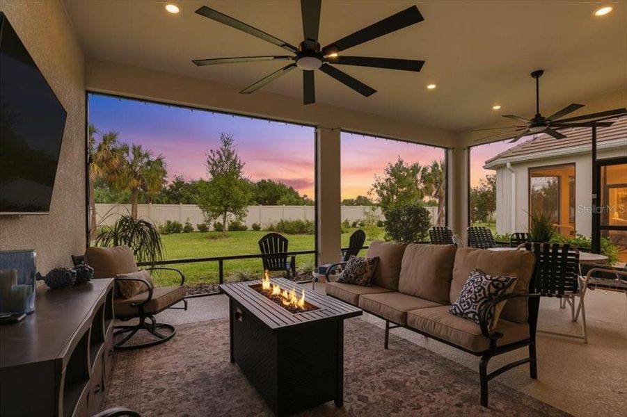 Exterior details and patio area of a home in Esplanade at Artisan Lakes, Palmetto (Image 4).