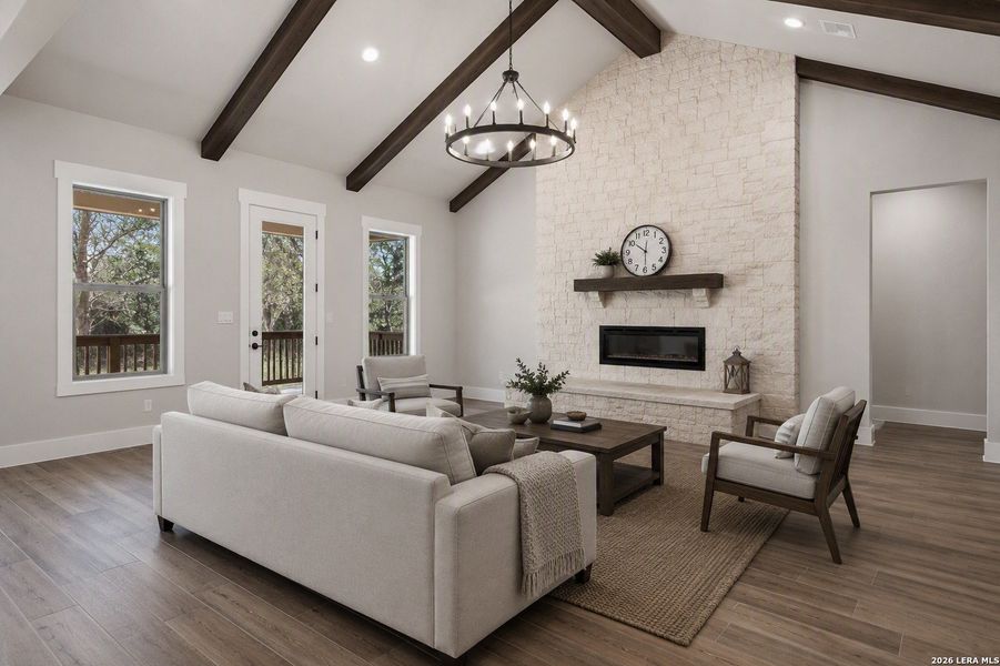 Furnished interior view inside a new home in , Spring Branch (Image 31).