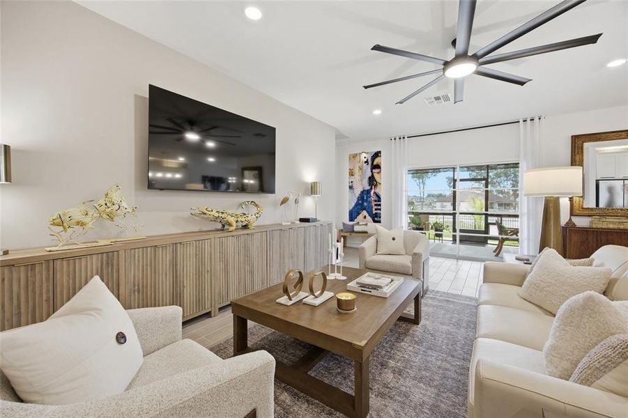 Furnished interior view inside a new home in Pioneer Ranch, Ocala (Image 32). Furnished interior view inside a new home in Pioneer Ranch, Ocala (Image 32).