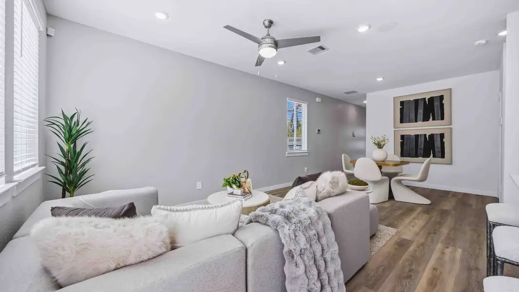Furnished interior view inside a new home in Grand West, Houston (Image 4).