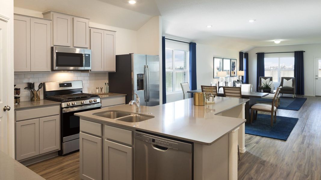 Furnished interior view inside a new home in Meadowlark Preserve, Pflugerville (Image 8).