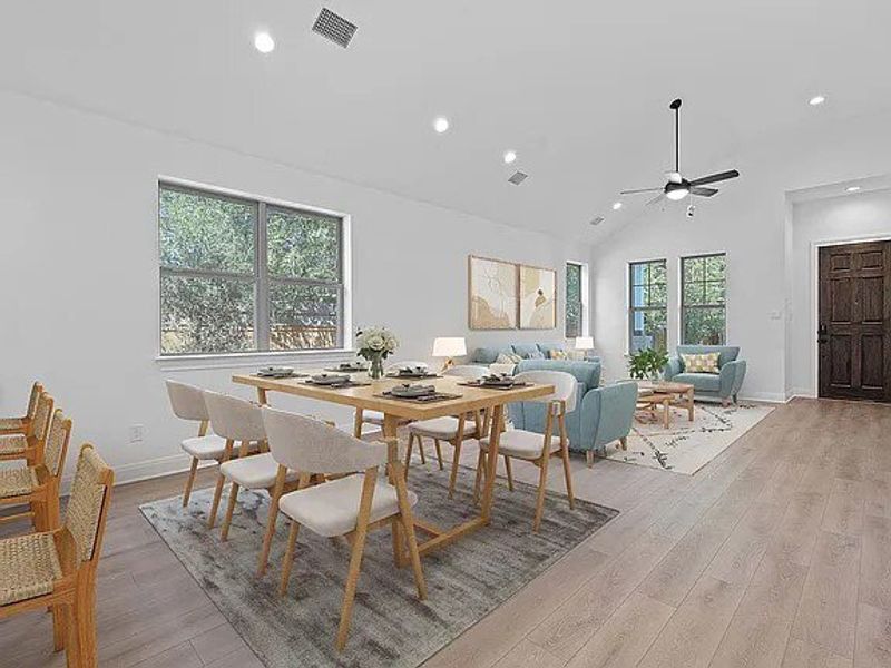 Furnished interior view inside a new home in The Porch at Du Pre, Buda (Image 3).