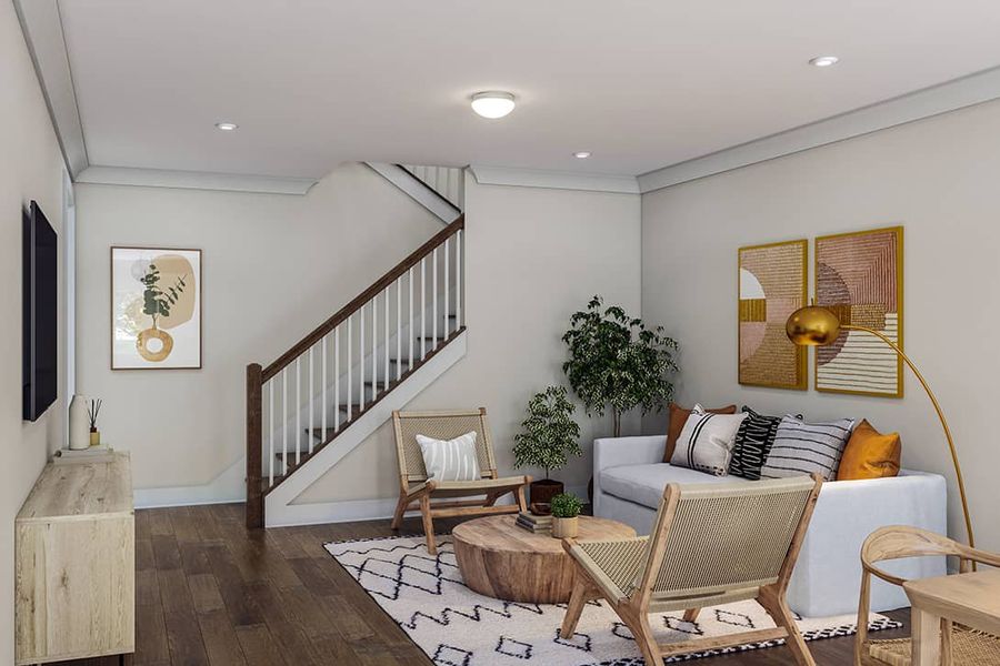 Representative furnished interior of a home built from the Wilson by Tri Pointe Homes in Townes at Chatham Park, Pittsboro (Image 7). Representative furnished interior of a home built from the Wilson by Tri Pointe Homes in Townes at Chatham Park, Pittsboro (Image 7).