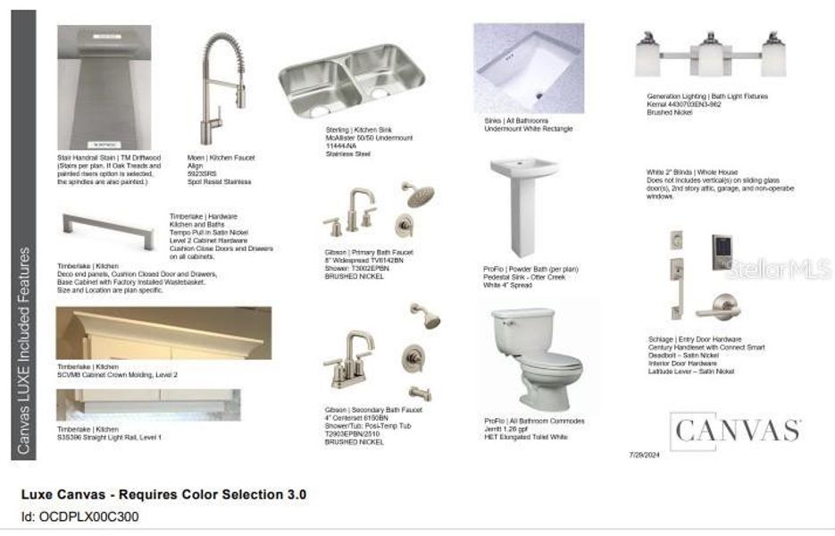 Sample of building materials used in homes in Esplanade at Wiregrass Ranch, Wesley Chapel (Image 23).
