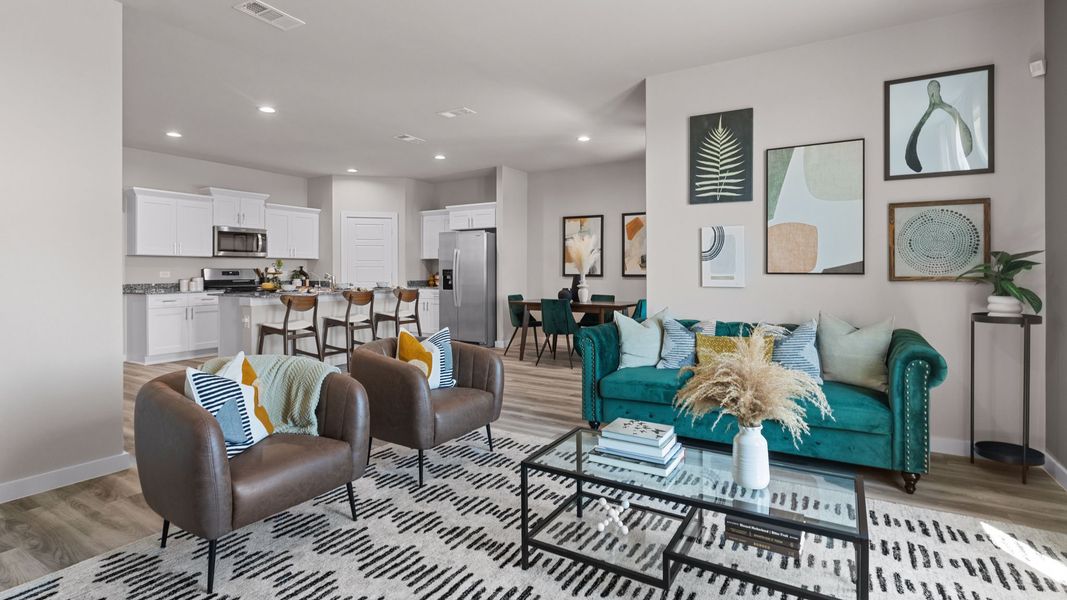 Furnished interior view inside a new home in Mustang Ridge, Andrews (Image 9).