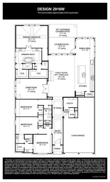 2D floor plan layout of this home in Talon Hills, Fort Worth, TX (Image 2).