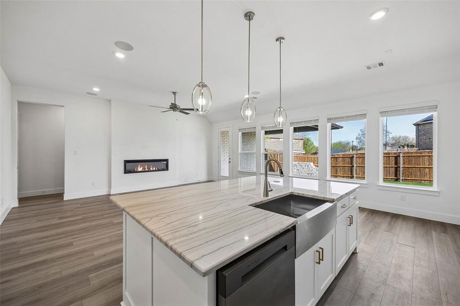 Furnished interior view inside a new home in Ten Mile Creek Estates, DeSoto (Image 9).