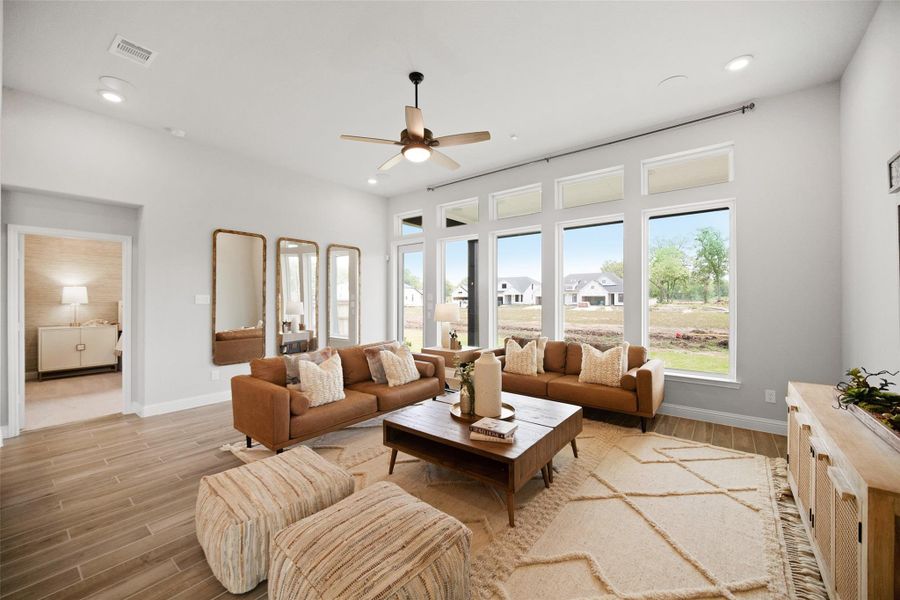 Furnished interior view inside a new home in Elyson: Elyson Duets, Katy (Image 6).