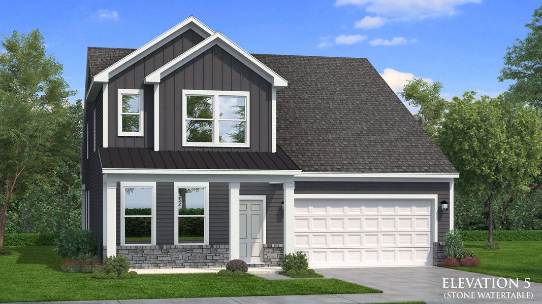 Representative exterior photo of a completed home built from the Ansley by DRB Homes in Mason Glenn, Franklinton, NC (Image 38).