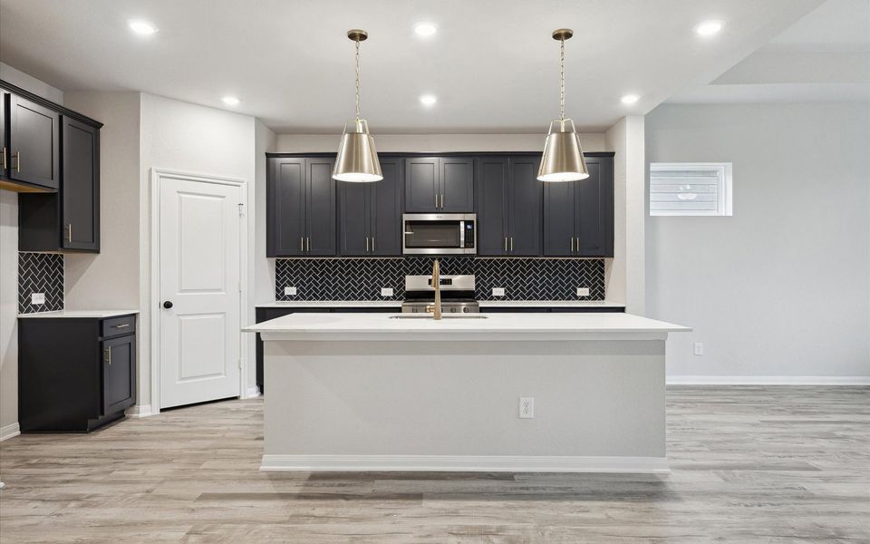 Furnished interior view inside a new home in Elyson, Katy (Image 6).