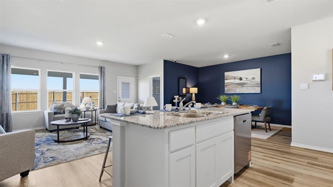 Furnished interior view inside a new home in Meadowbrook Estates, Cleburne (Image 6). Furnished interior view inside a new home in Meadowbrook Estates, Cleburne (Image 6).