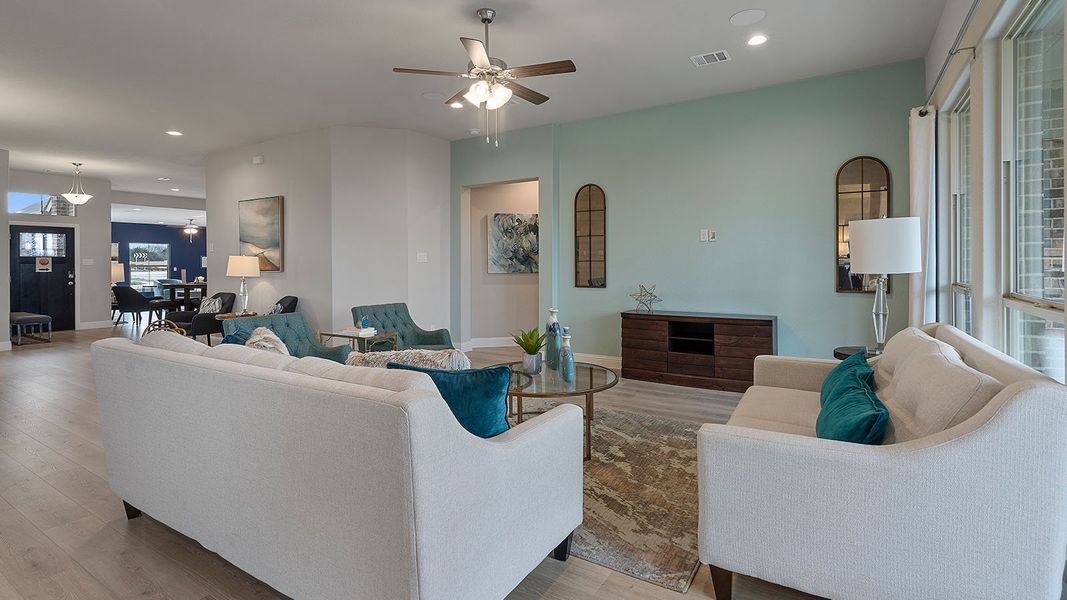 Representative furnished interior of a home built from the Guadalupe by D.R. Horton in Eden Ranch, Arlington (Image 18).