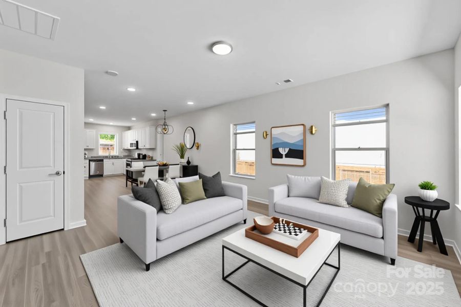 Furnished interior view inside a new home in , Spencer (Image 7). Furnished interior view inside a new home in , Spencer (Image 7).