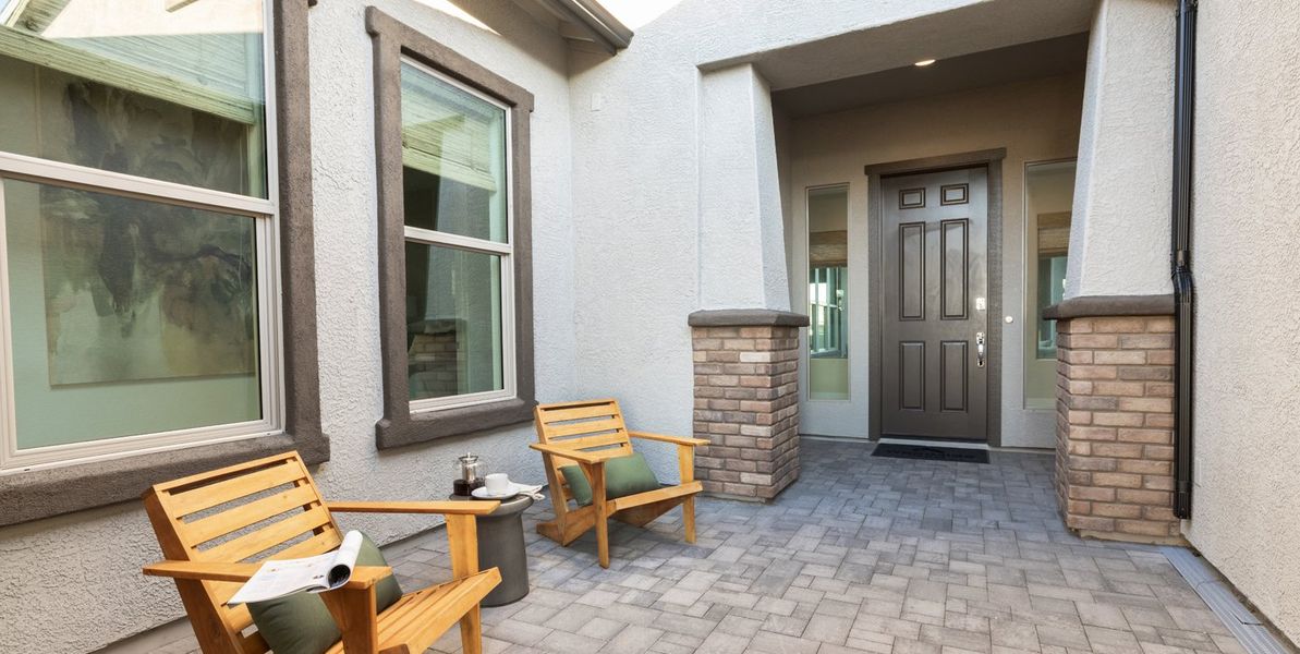 Exterior details and patio area of a home in Overlook at The Dells, Prescott (Image 23). Exterior details and patio area of a home in Overlook at The Dells, Prescott (Image 23).