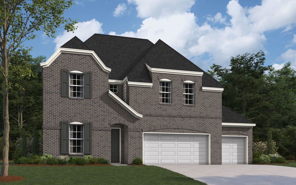 Representative exterior photo of a completed home built from the The Galveston II by William Ryan Homes in Aster Park, McKinney, TX (Image 3).
