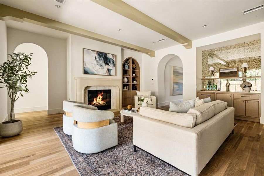 Furnished interior view inside a new home in , Dallas (Image 30).
