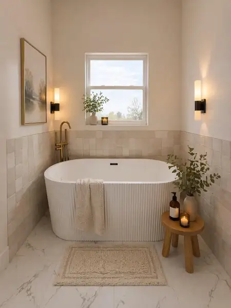 Master bathroom tub - Digital staging