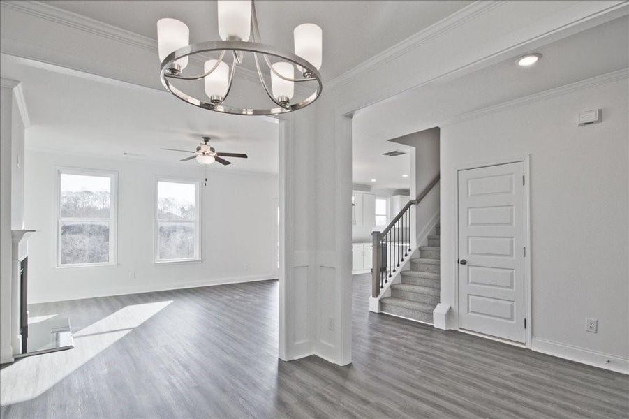Spacious, unfurnished interior of a new home in Clark Farms, Flowery Branch (Image 26). Spacious, unfurnished interior of a new home in Clark Farms, Flowery Branch (Image 26).