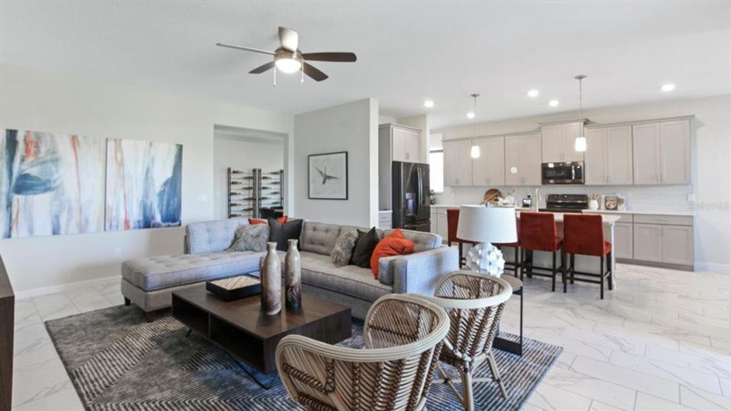 Furnished interior view inside a new home in , Clermont (Image 5). Furnished interior view inside a new home in , Clermont (Image 5).